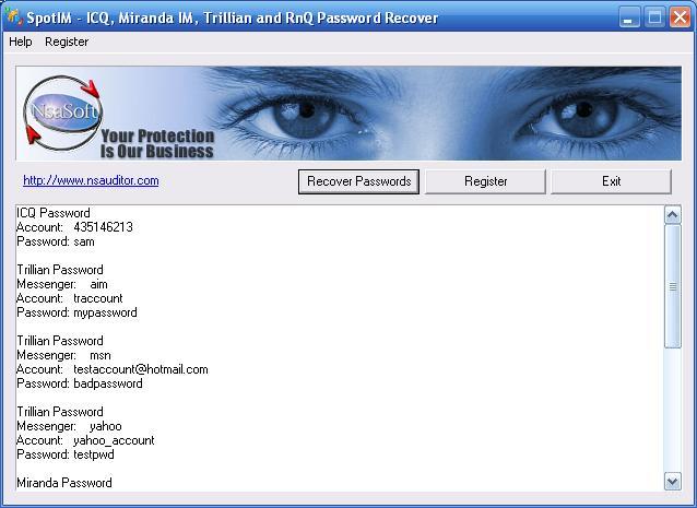 SpotIM Messenger Password Recovery Screenshot